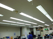 LED照明を使ったオフィス